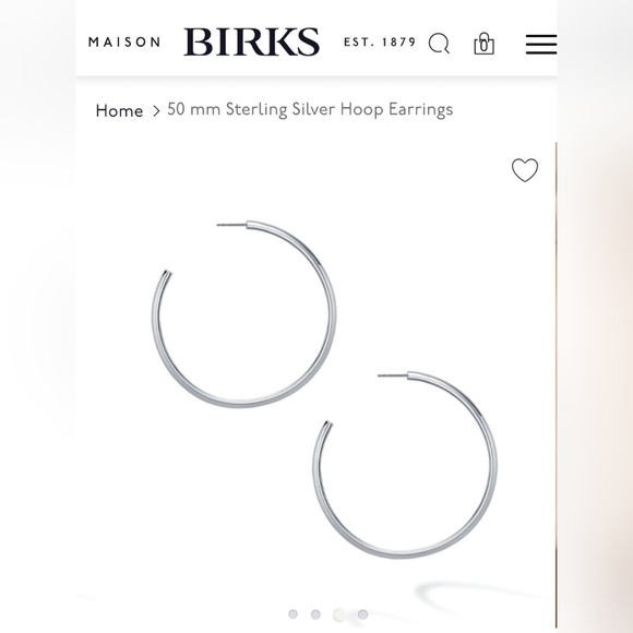 Sterling Silver Hoop Earrings - Picture 2 of 3